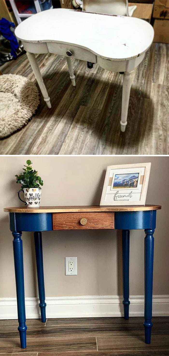 31. They discovered a small table on Facebook Marketplace that held great promise