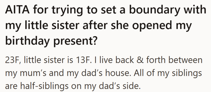 What started as a normal birthday celebration turned tense after one sister decided to “share” a little too much.