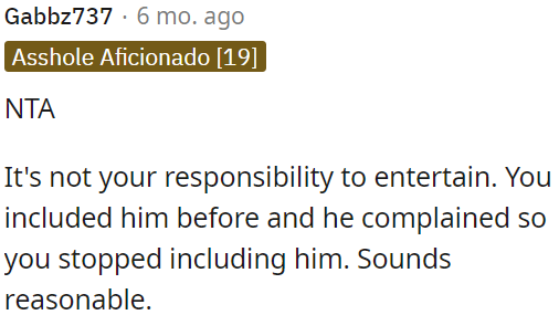 OP is not obligated to entertain Thomas.