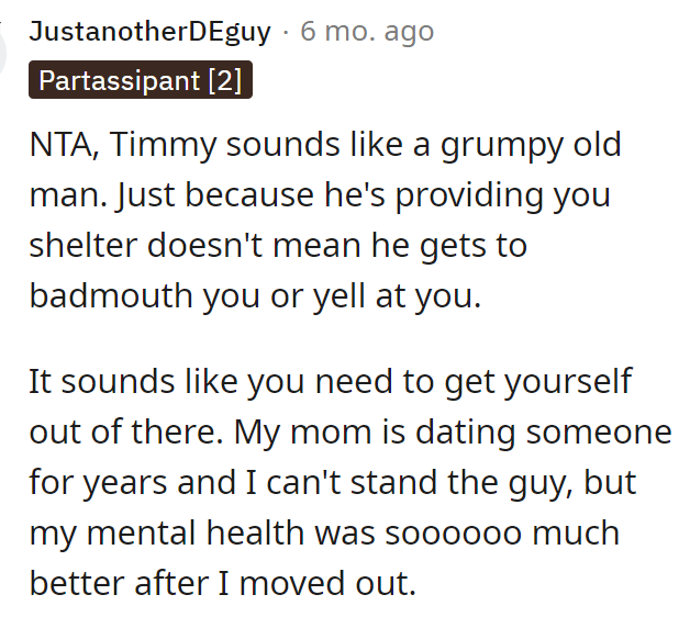Timmy sounds like a grumpy old man.