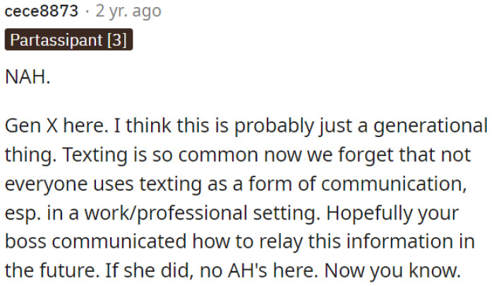 Communication issues may stem from generational differences.