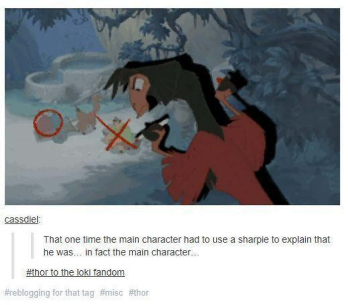 14. The main character had to explain