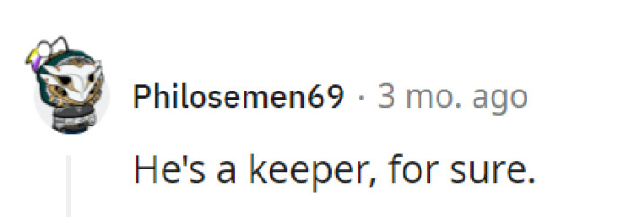 No doubt, when he's the one who's got her back and navigates family matters like a pro, she's got herself a true keeper!