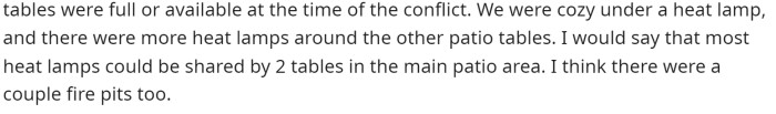 They explain how many people were there and just how crowded the dinner place was.