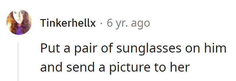 Instant upgrade: now he's shady and cool.