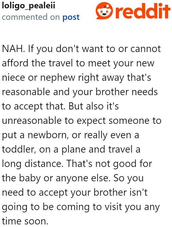 One Redditor points out that people have limitations and feelings, both of which are at play in this situation.