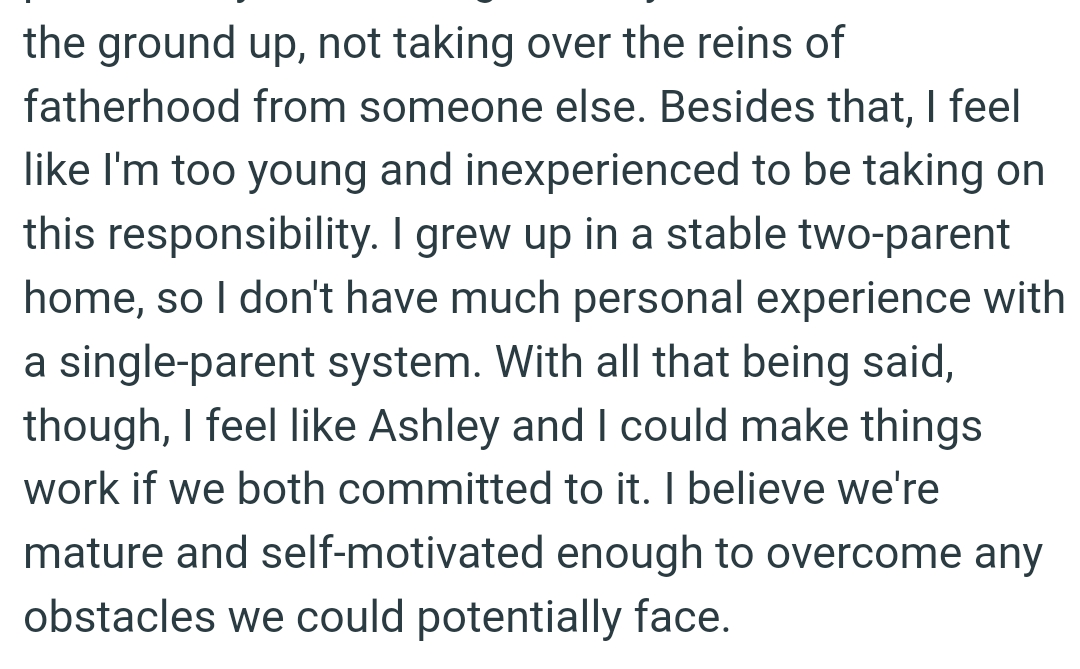 The OP doesn't have much personal experience with a single-parent system