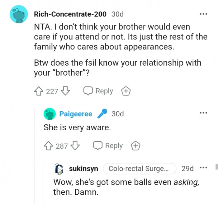 Your brother wouldn't care if you attend or not