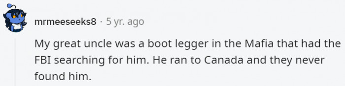 17. This person's great uncle is very skilled at blending in with the normal folks, it seems