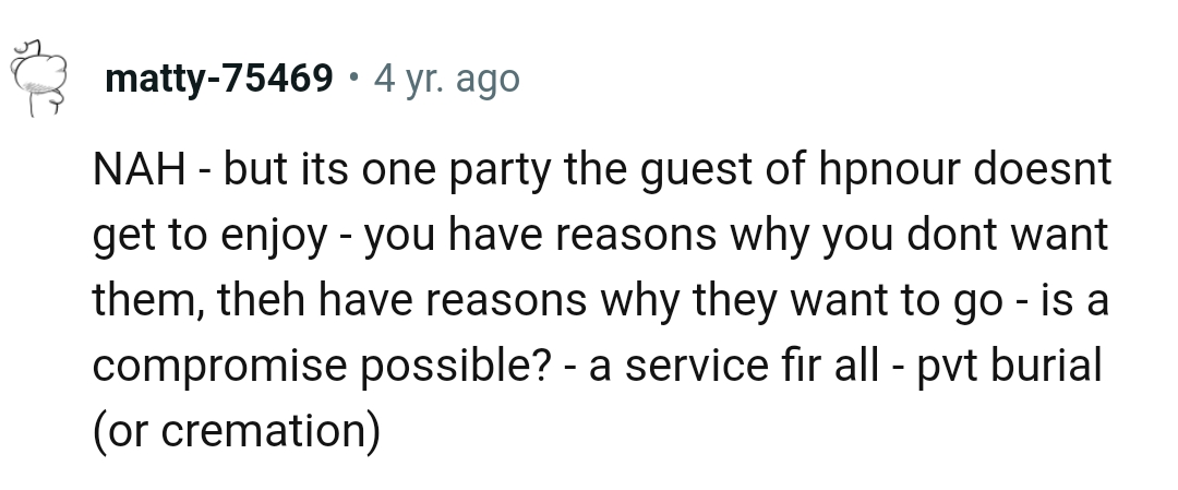 It's one party the guest of honor doesn't enjoy