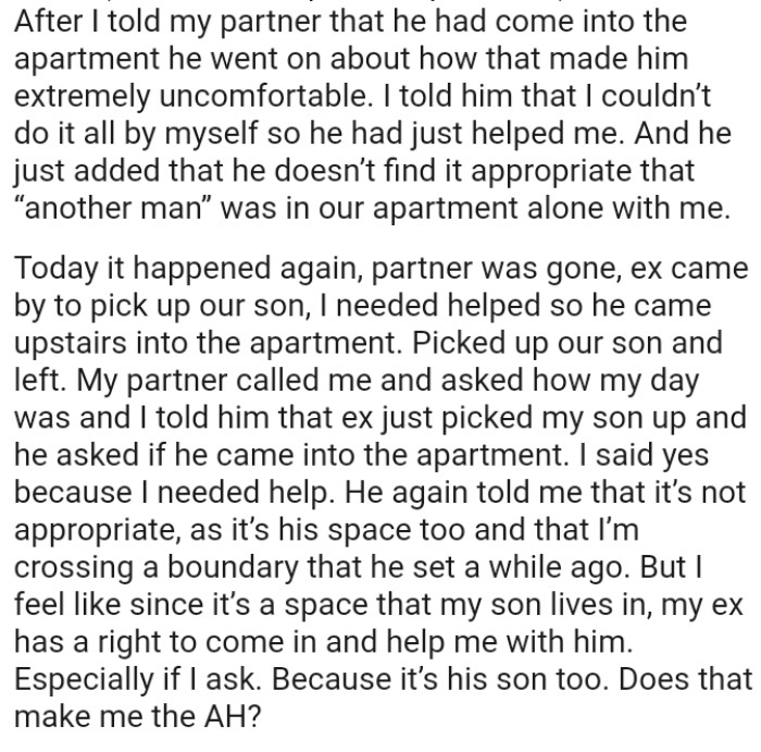 It's not appropriate, as it’s his space too, and the OP is crossing a boundary