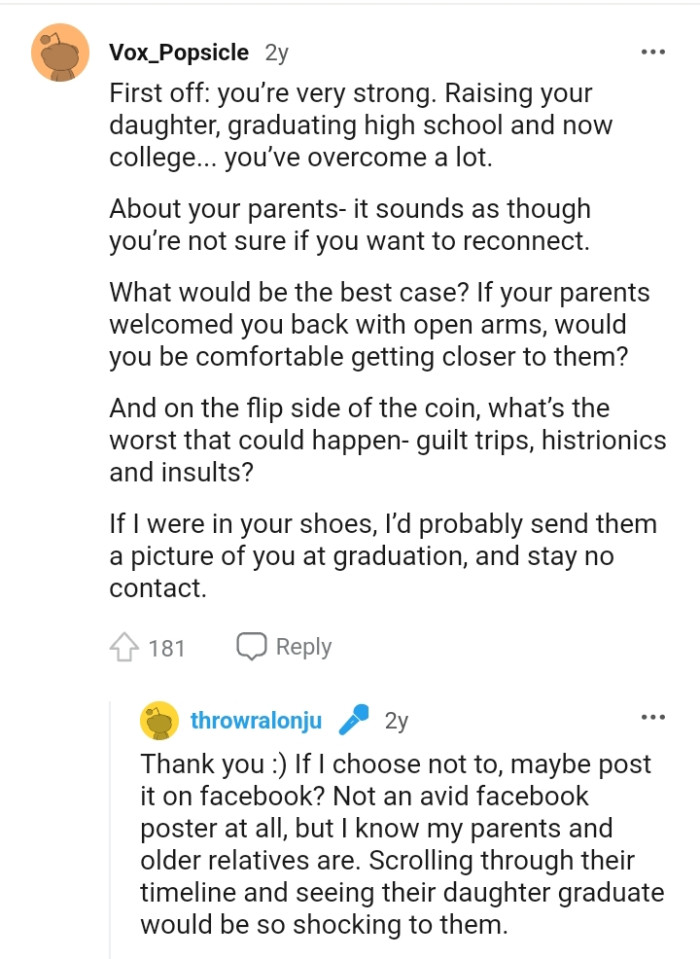 It sounds as though the OP isn't sure she wants to reconnect