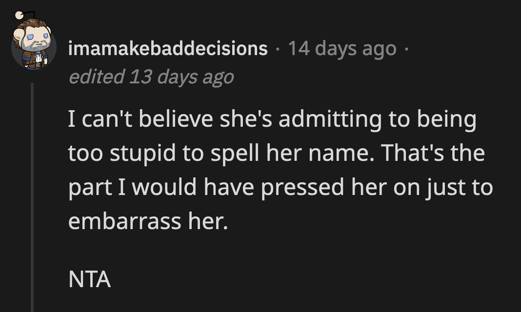 She said that confidently, too.