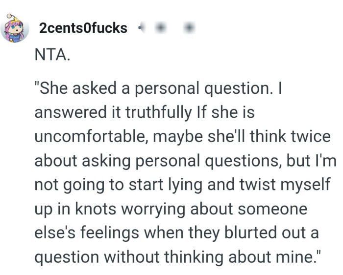 This Redditor went further to add their response