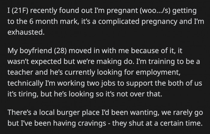 OP said she didn't want that, which shut him up, but he still called OP an a**hole