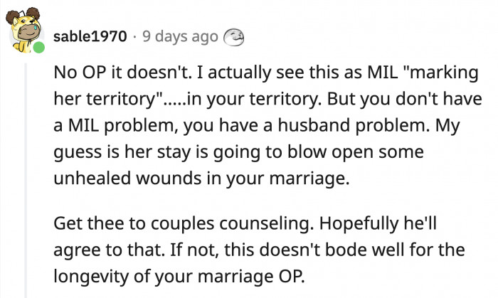 Why does she even need to mark her territory?