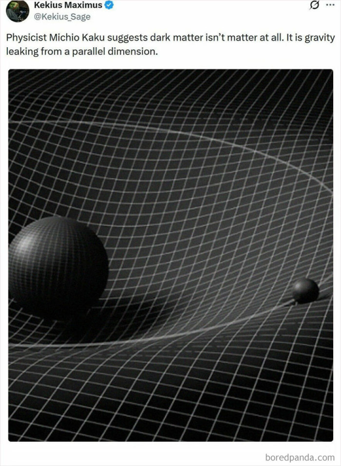 "This Is a Freakin' Theory! Physicist Michio Kaku Suggests That Dark Matter Is Not Matter at All. Instead, It Could Be Gravity Leaking into Our Universe from a Parallel Dimension"