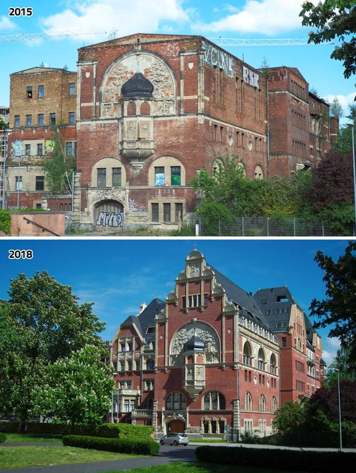 7. The Deutsches Buchgewerbehaus in Leipzig, Germany, was originally constructed between 1898 and 1901 and underwent reconstruction in 2018.