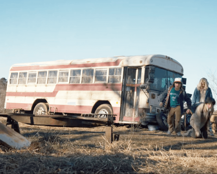 1. The bus where the characters took shelter in season 1 is a Blue Bird TC 2000.