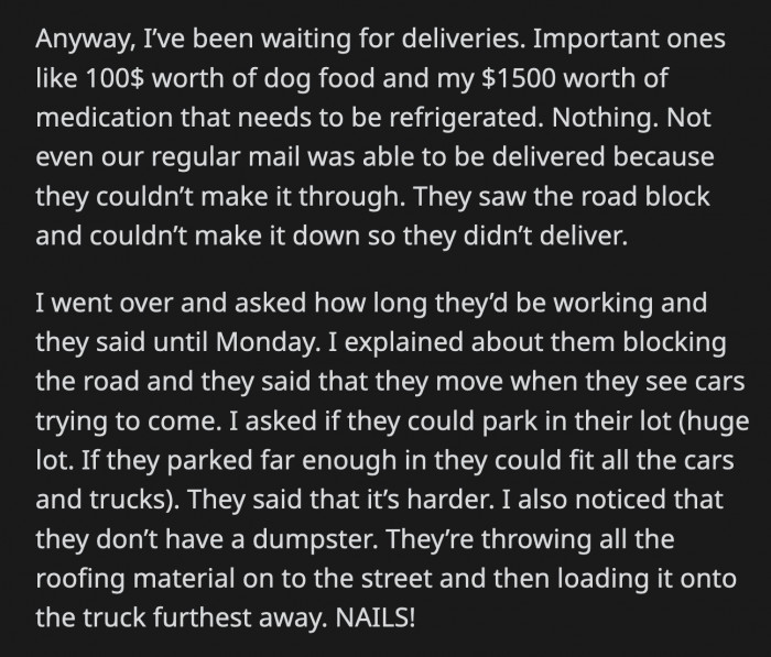 The inconvenience was getting worse as time dragged on