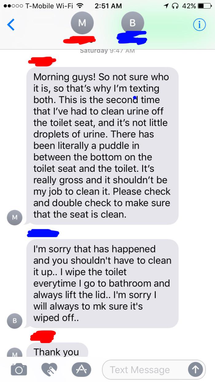 Have a Look at the Exchange Between the Roommates