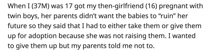 OP wasn't in the best of situations when he found out he was going to be a dad