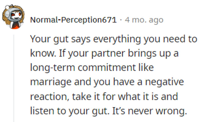The gut feeling is never wrong
