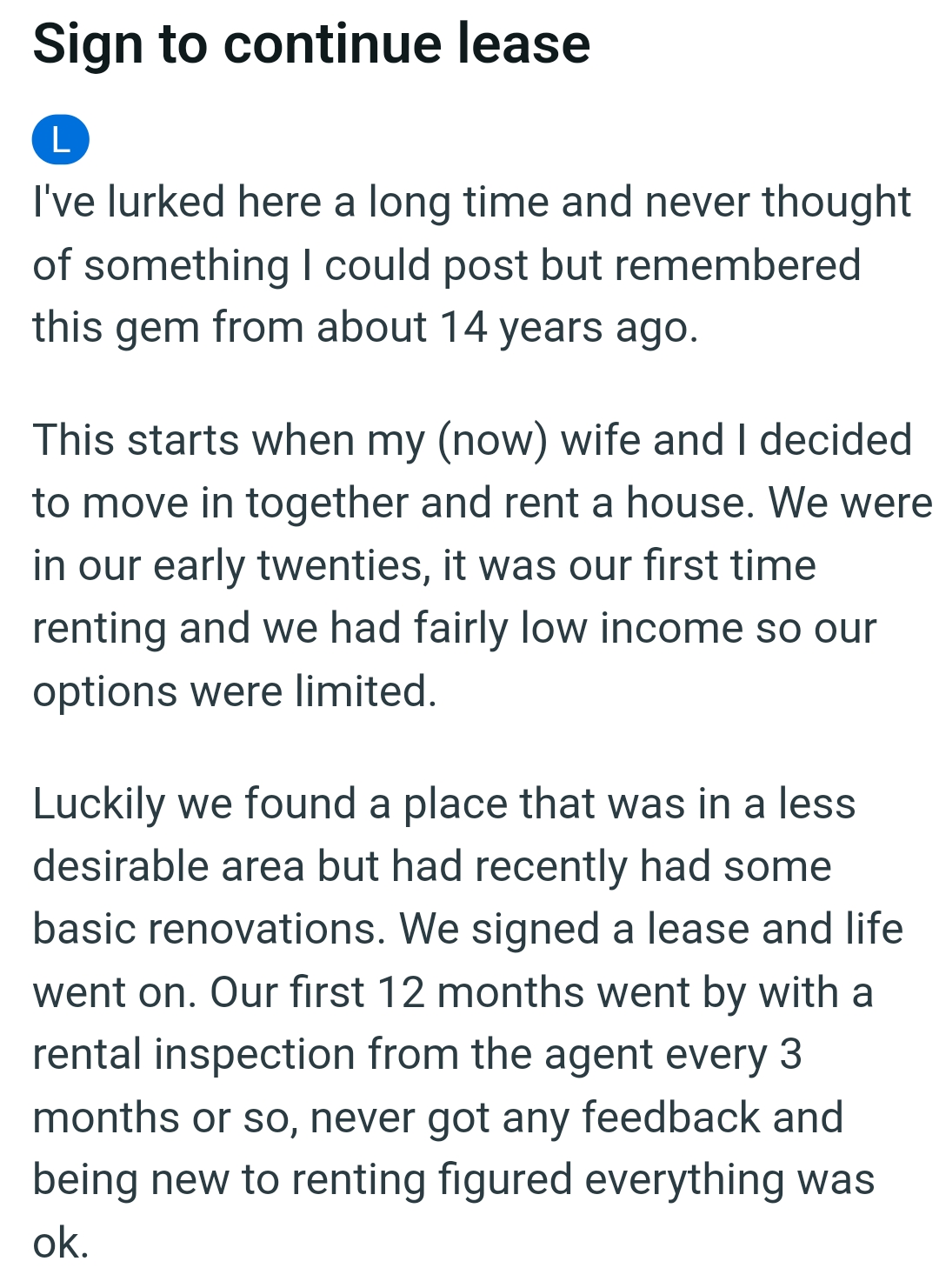 The OP Kicks Off His Story