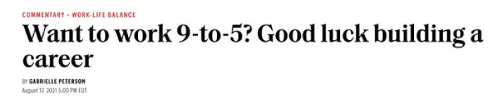 16. A boss was proud of firing one of her employees for working strictly from 9 AM to 5 PM only.