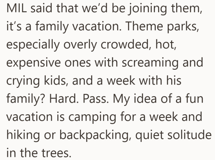 For them, this is not a preference dispute. It is a hard no rooted in how they actually отдых and recharge.