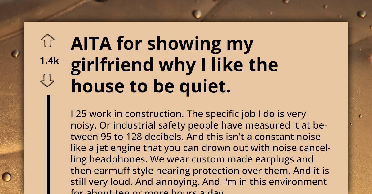 Man Simulates Construction Site Noise at Home to Prove Point on Why He Wants House to Be Quiet; Girlfriend Calls It Controlling