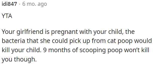 It's a small sacrifice for OP to help out for nine months.