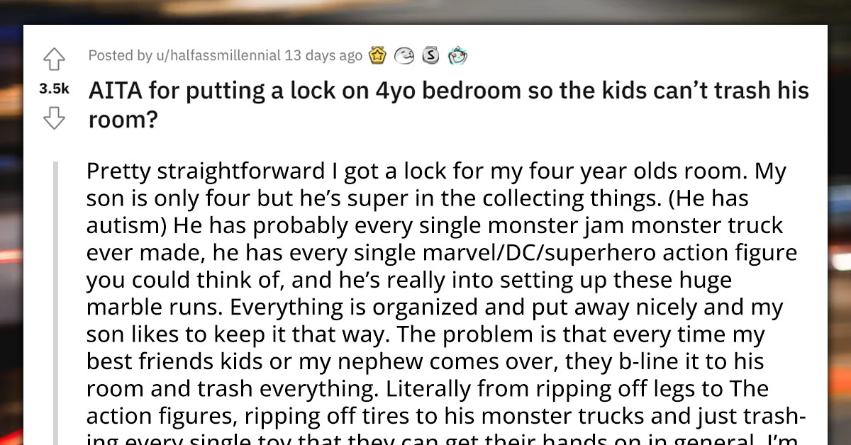 Mother Of Autistic Child Judged By Other Parents For Putting A Lock On Her Kid's Room To Protect It From Their Kids