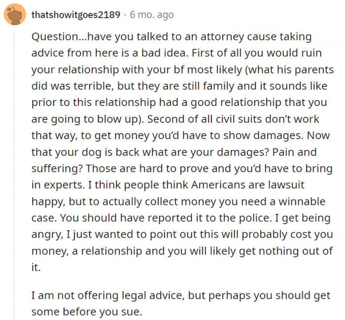 3. There will be plenty of consequences for the case if OP does continue it