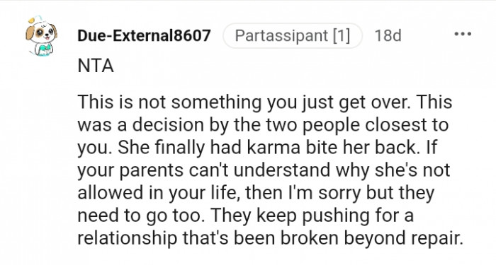 She finally had karma bite her back