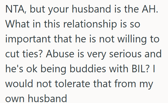 OP's husband is wrong for staying friends with an abuser