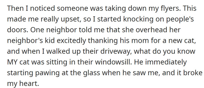 Eventually, they found the cat: