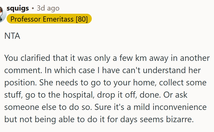 Her teachers would understand