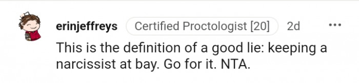 Keeping a narcissist at bay