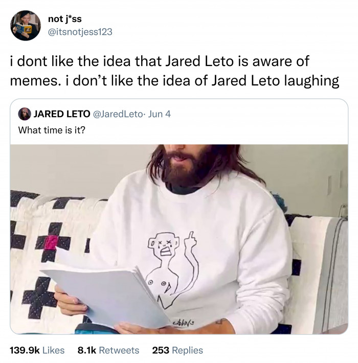 6. People are not comfortable with the idea that he knows.