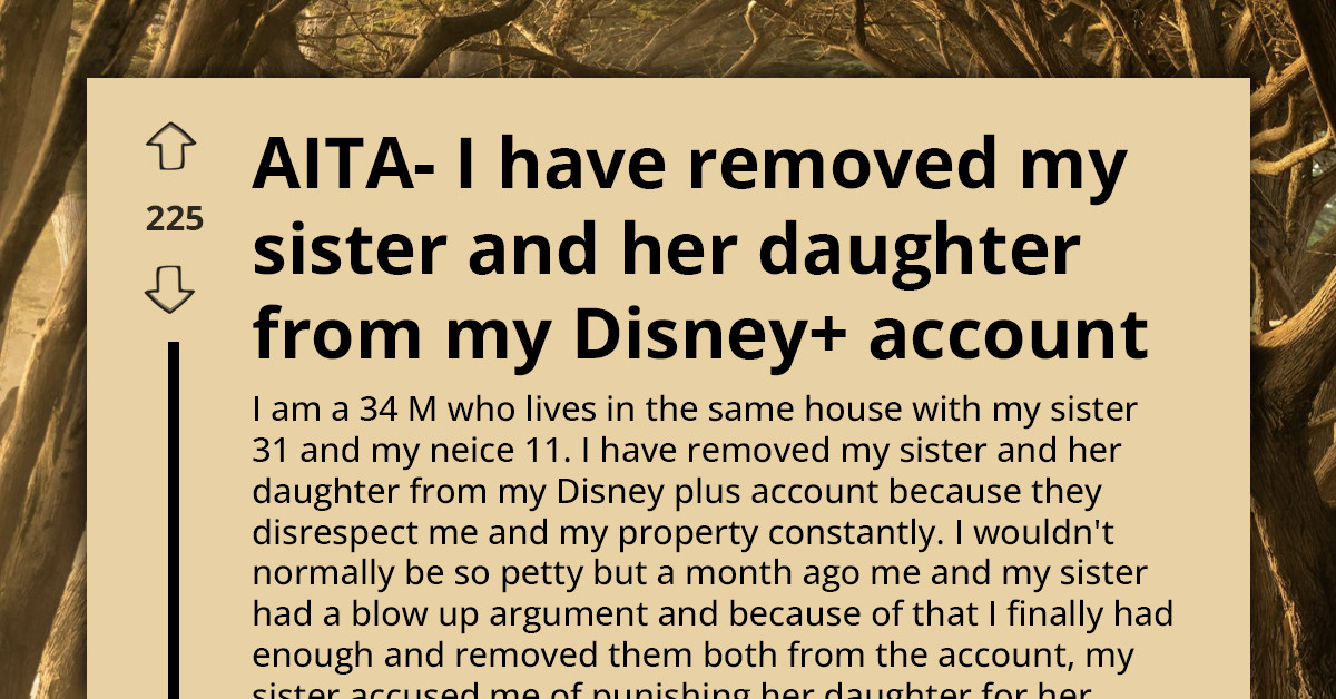Man Kicks Sister And Niece Off His Disney Plus After Repeated Disrespect, Then She Cuts Him Off Amazon Prime