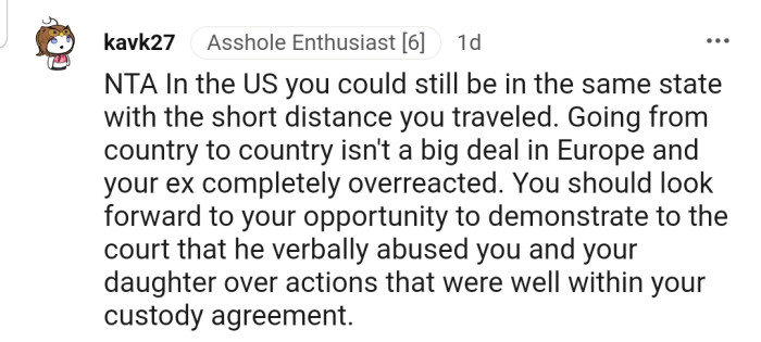 This Redditor believes OP has a case against her ex