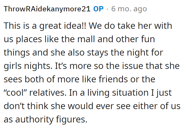 OP loves the ideas Redditors have shared here.