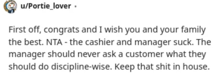 The General Consensus Is That the Manager Is Not in the Wrong Here.