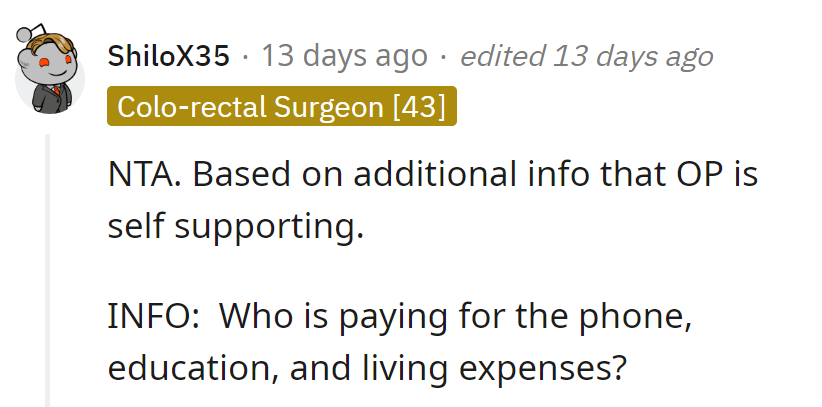 Considering OP is self-supporting, who's tracking expenses, not just their location?