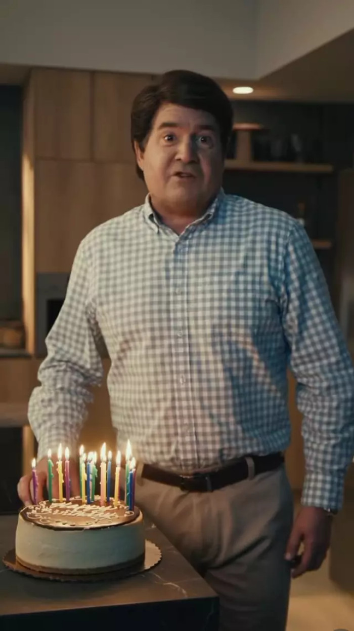 However, in the video, shared by Fieri on Instagram, his bleached spiked hair was replaced with a neat brown comb-over.