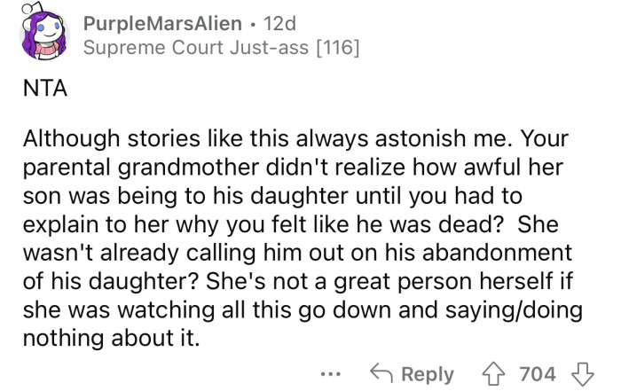 Okay, but what's up with grandma?