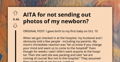 Family Issues Arise As Couple Refuses To Send Out Pictures Of Their Newborn To Their Parents