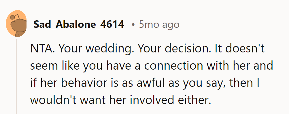 NTA. It's her wedding, her vibe. If the step-niece isn't a positive addition, she's out.