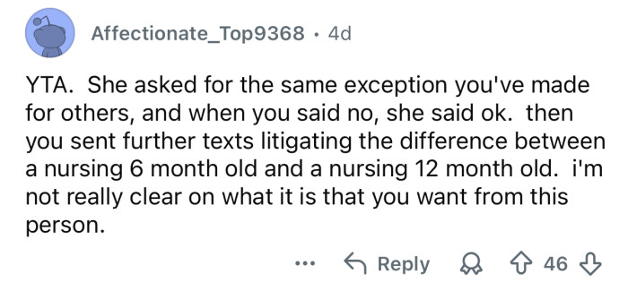 What did you want from her?